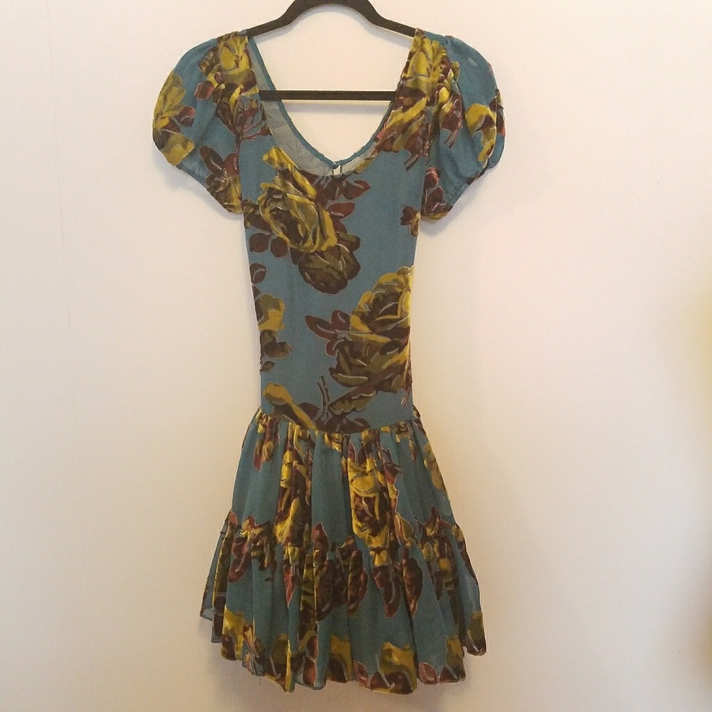 Betsey Johnson Floral Ruffled Dress